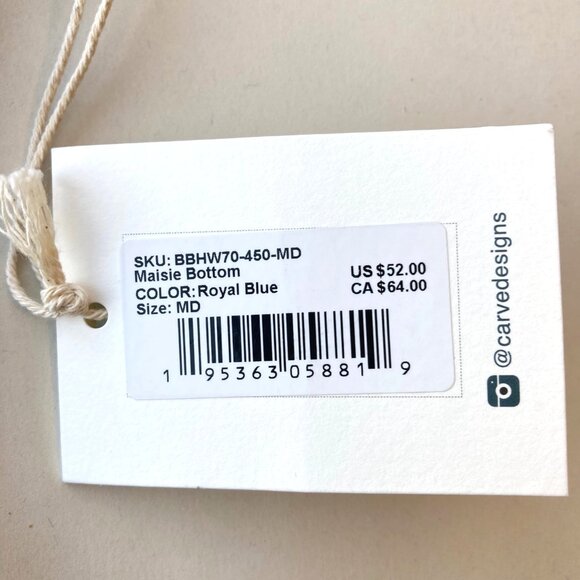 Carve Designs Maisie Swim Bottom Medium M Royal Blue UPF 50 NWT - Picture 6 of 7